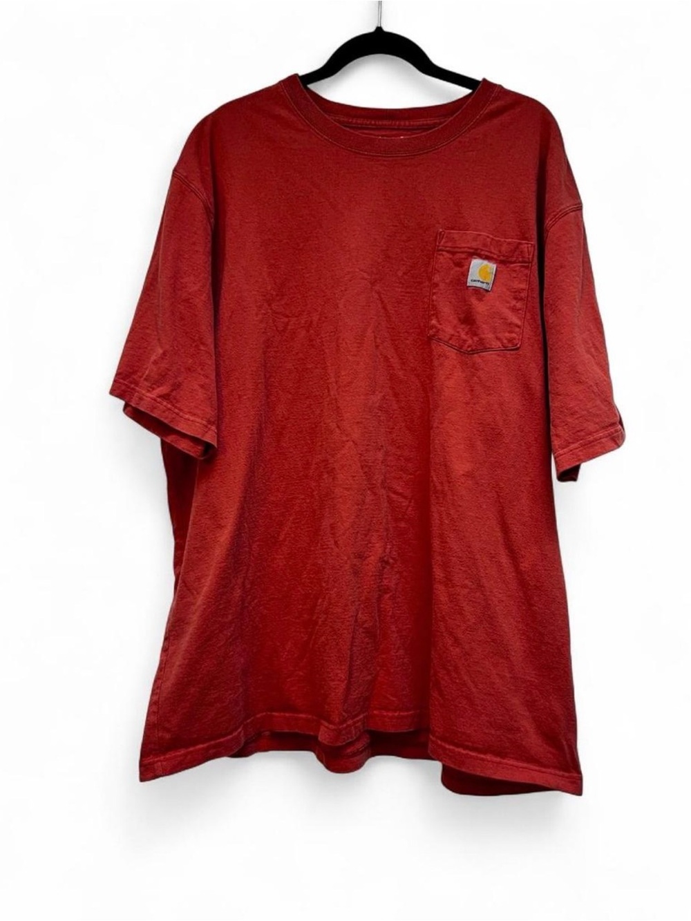 Carhartt K87 Pocket Tee 2XL Loose Fit Rust Orange Workwear 100% Cotton